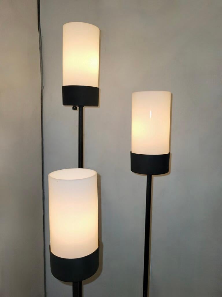 Lámpara de pie de 3 luces de Robert Bulmore, EE.UU. Años 50 mediados del siglo XX en venta