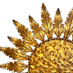 Lampadario a incasso a stella in metallo dorato a 3 luci stile Coco Chanel