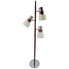 3-Light Mid Century Floor Lamp with Adjustable Shades Attributed to Thurston