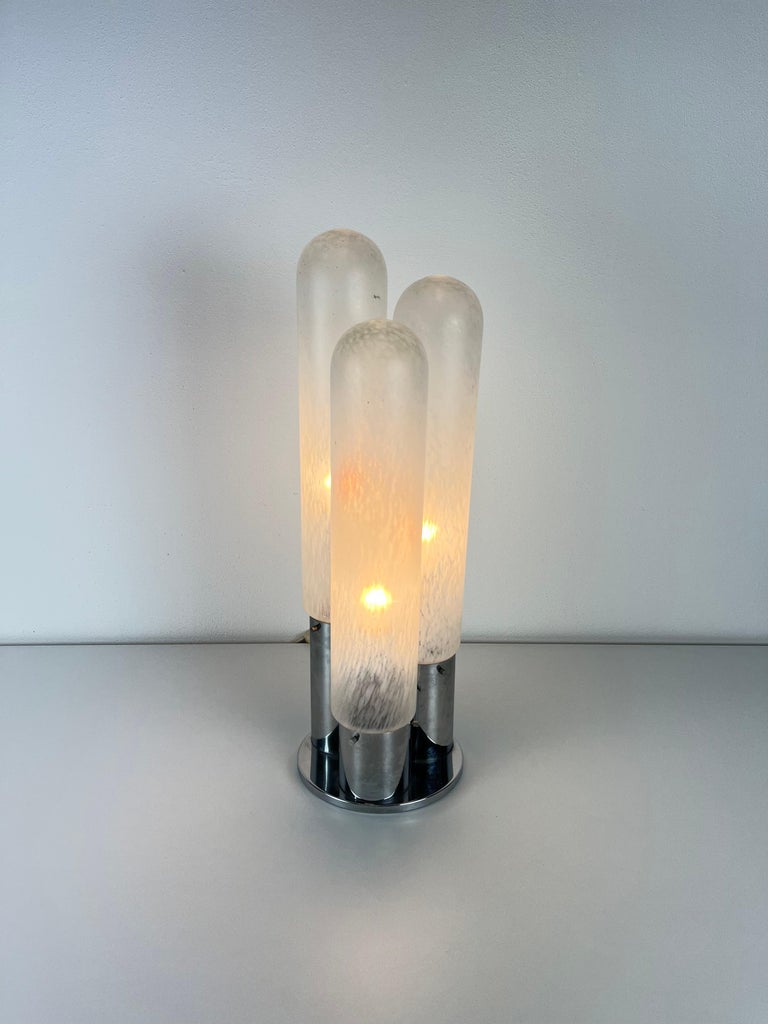 3-Light Murano Glass Table Lamp by Carlo Nason for Mazzega, 1970s