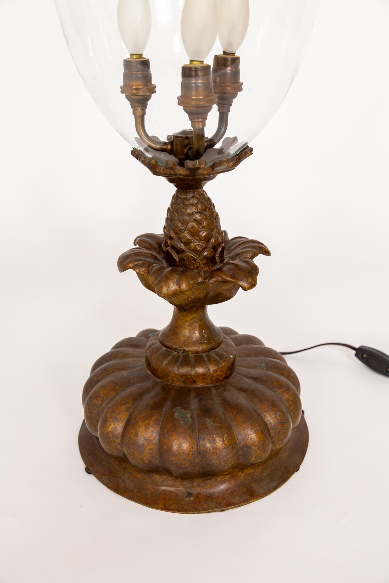 Lampe de table torchère à 3 lumières avec Stem d'artichaut par Luciano Tempo Bon état - En vente à San Francisco, CA