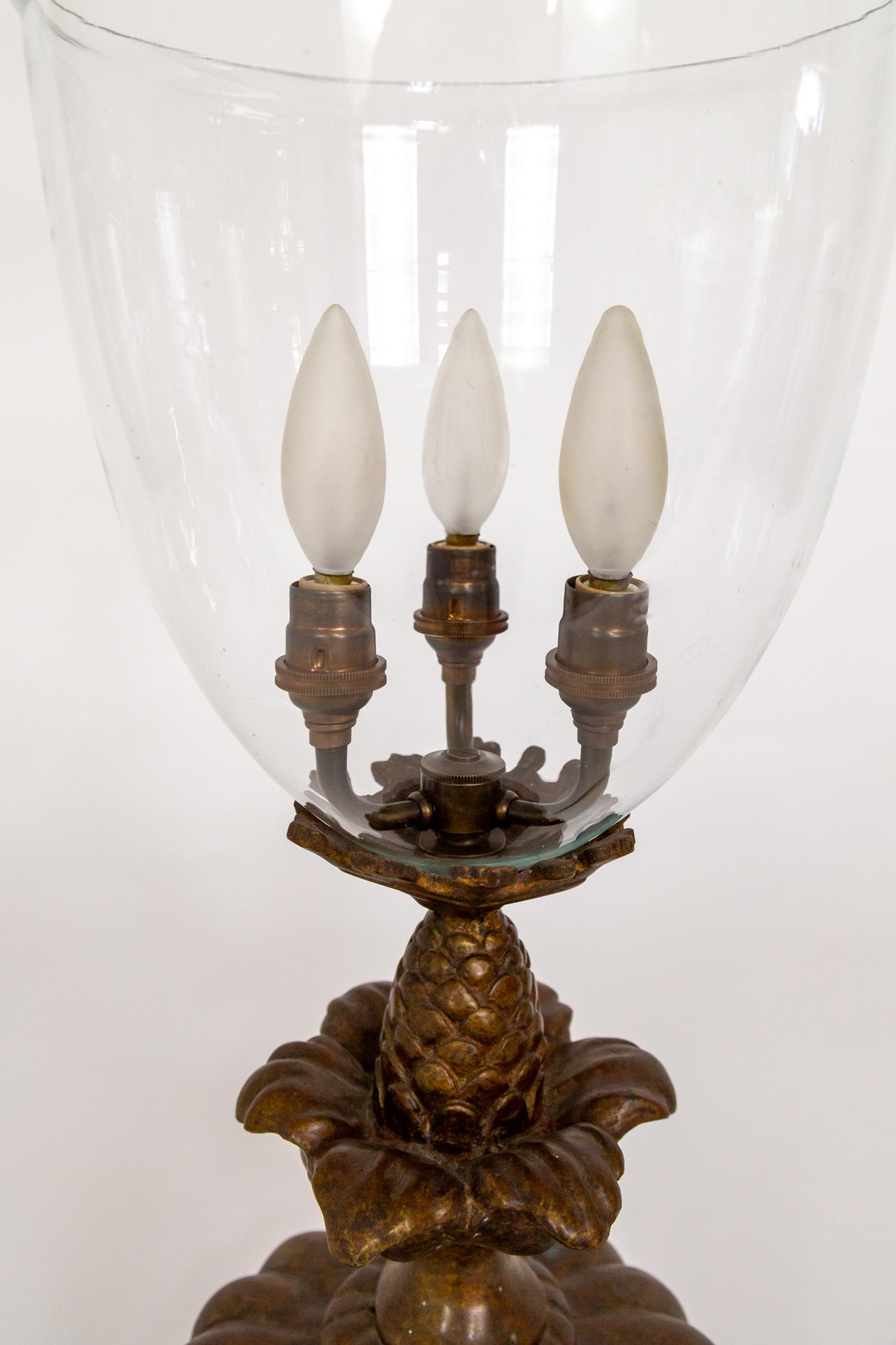 Lampe de table torchère à 3 lumières avec Stem d'artichaut par Luciano Tempo en vente 1