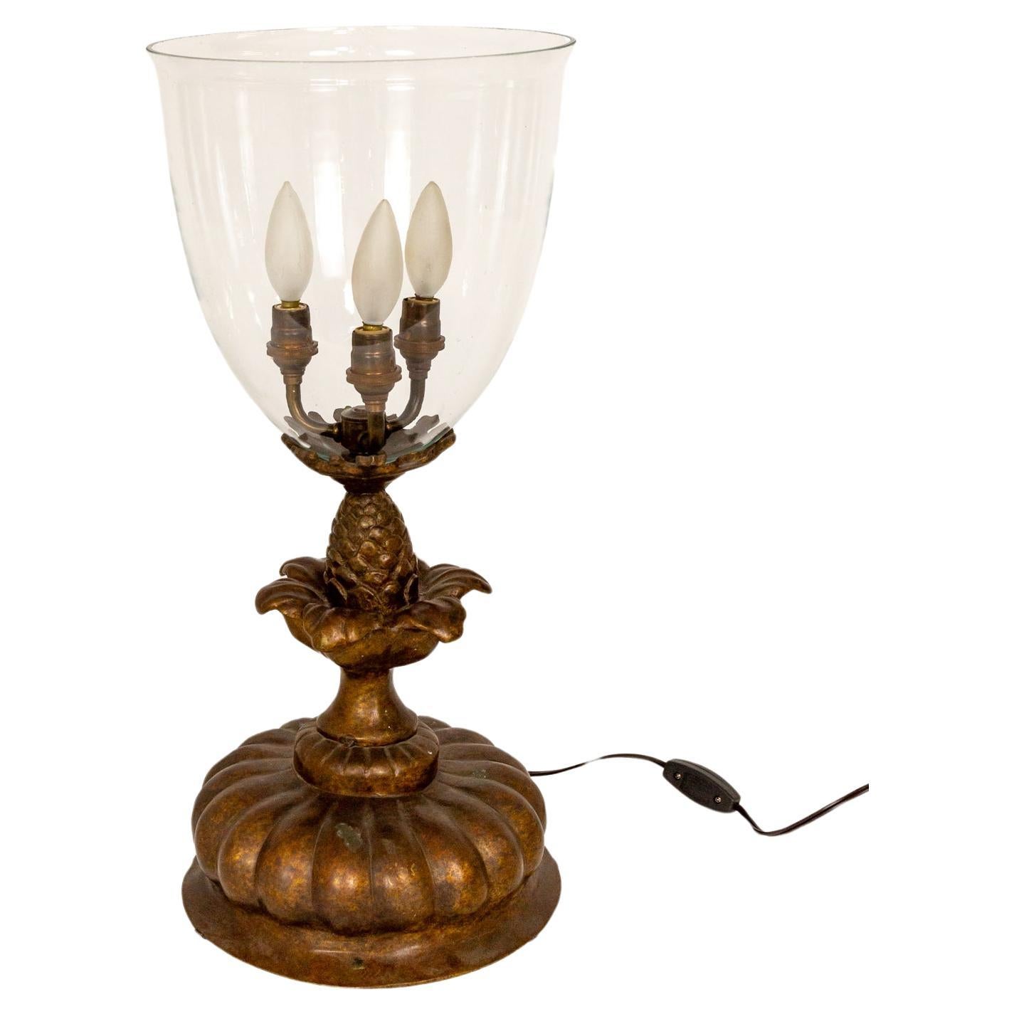 3-Light Torchiere Table Lamp w/ Artichoke Stem by Luciano Tempo