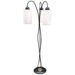 3 Lights Arch Floor Lamp with Fabric Shades