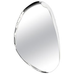 3, Limited Edition 48" Tall Polished Stainless Steel Wall Mirror