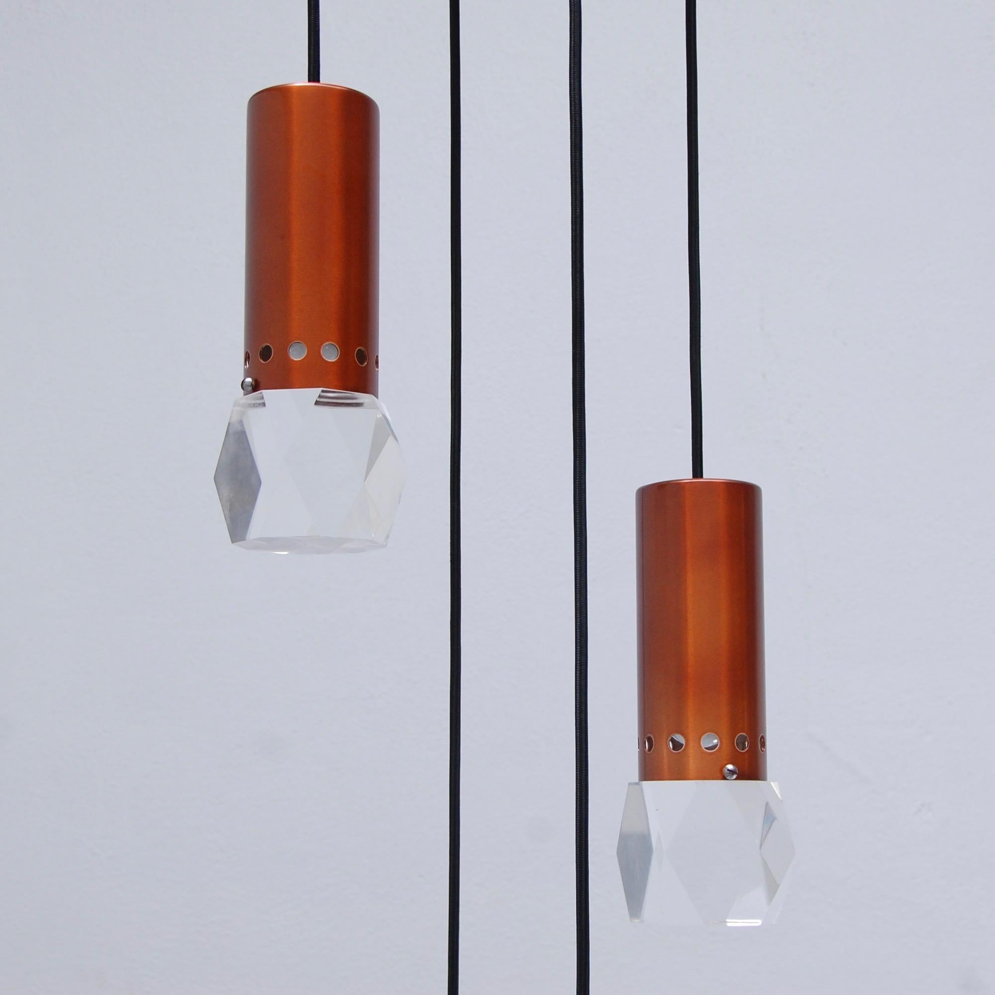 Mid-20th Century (3) Lucite Italian Chandelier(s) For Sale