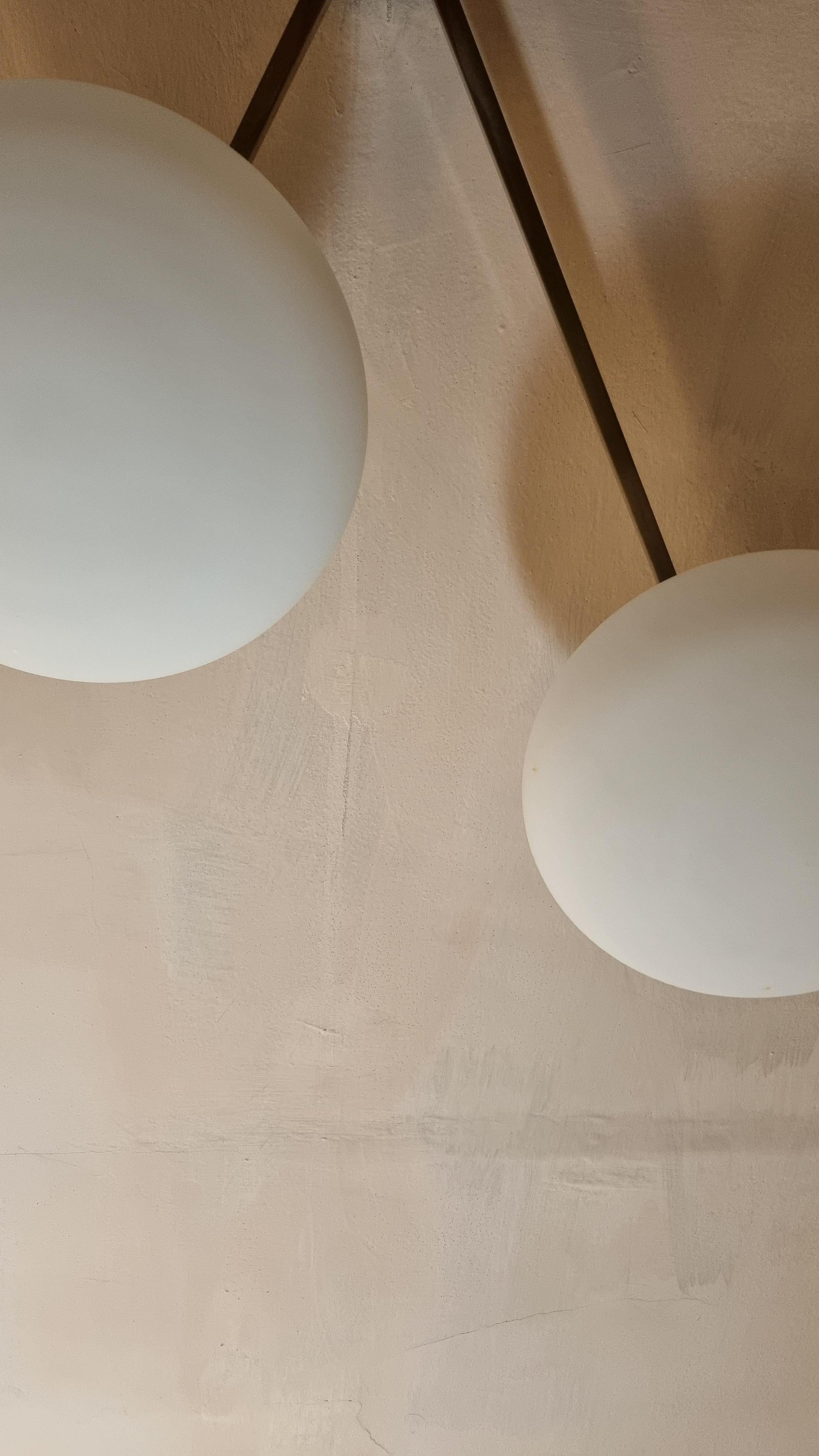 3 Lune ceiling lamp in the style of Angelo Lelii for Arredoluce en venta 4