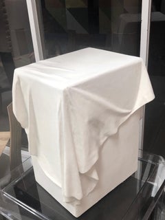 3 Marc Bankowsky Style White Plaster Side Table