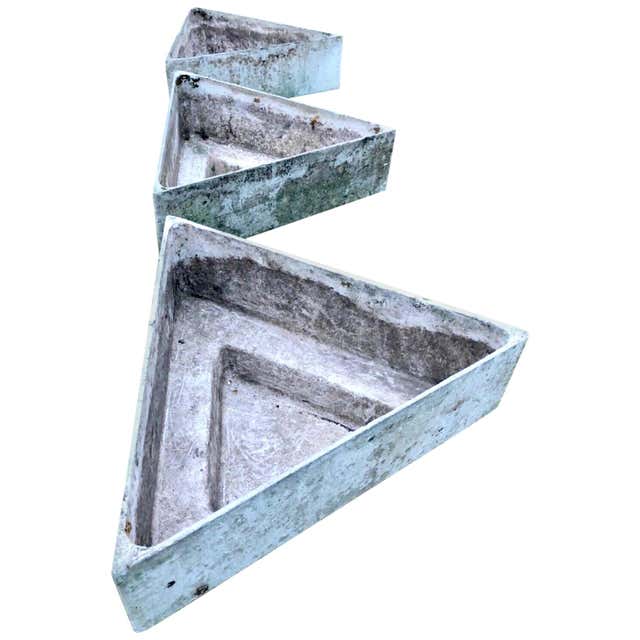 Massive Sculptural Triangular Planters by Willy Guhl at 1stDibs | large ...