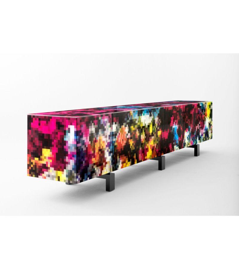 Glass 3 Meters Dreams All Black Cabinet by Cristian Zuzunaga For Sale
