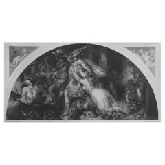 3 Mezzotints by John Martin and Landseer Rout of Comus , C.1850