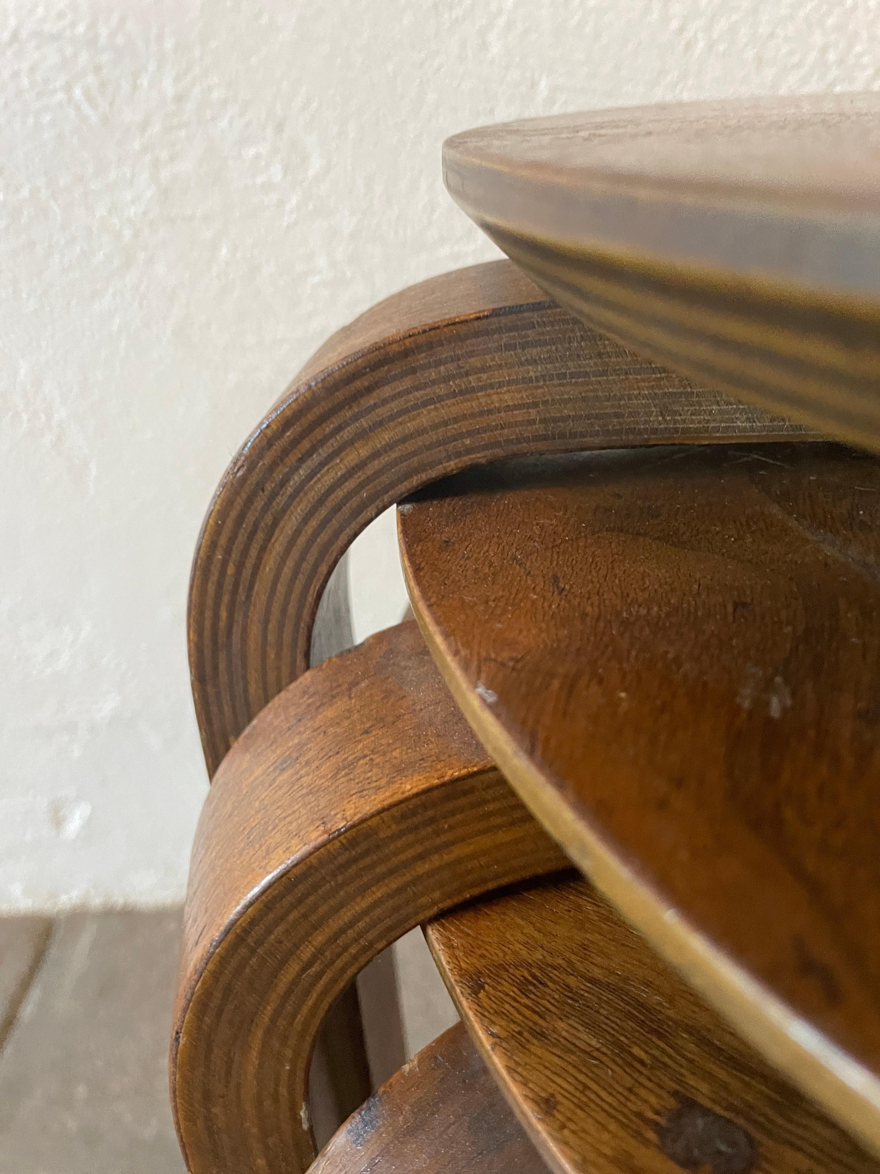 Mid-Century Modern 3 Mid century danish modern Nesting Tables or stools
