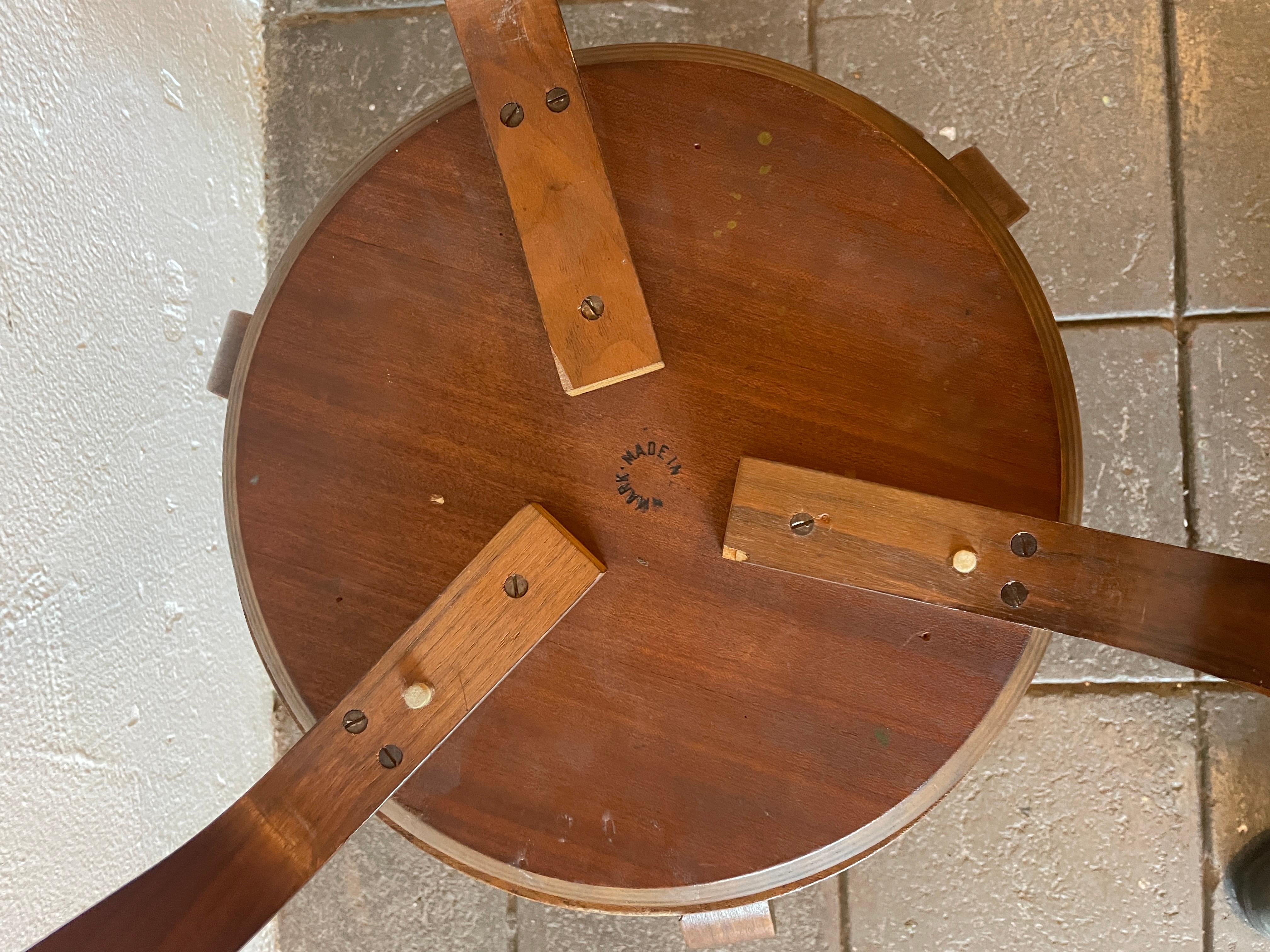 Danish 3 Mid century danish modern Nesting Tables or stools