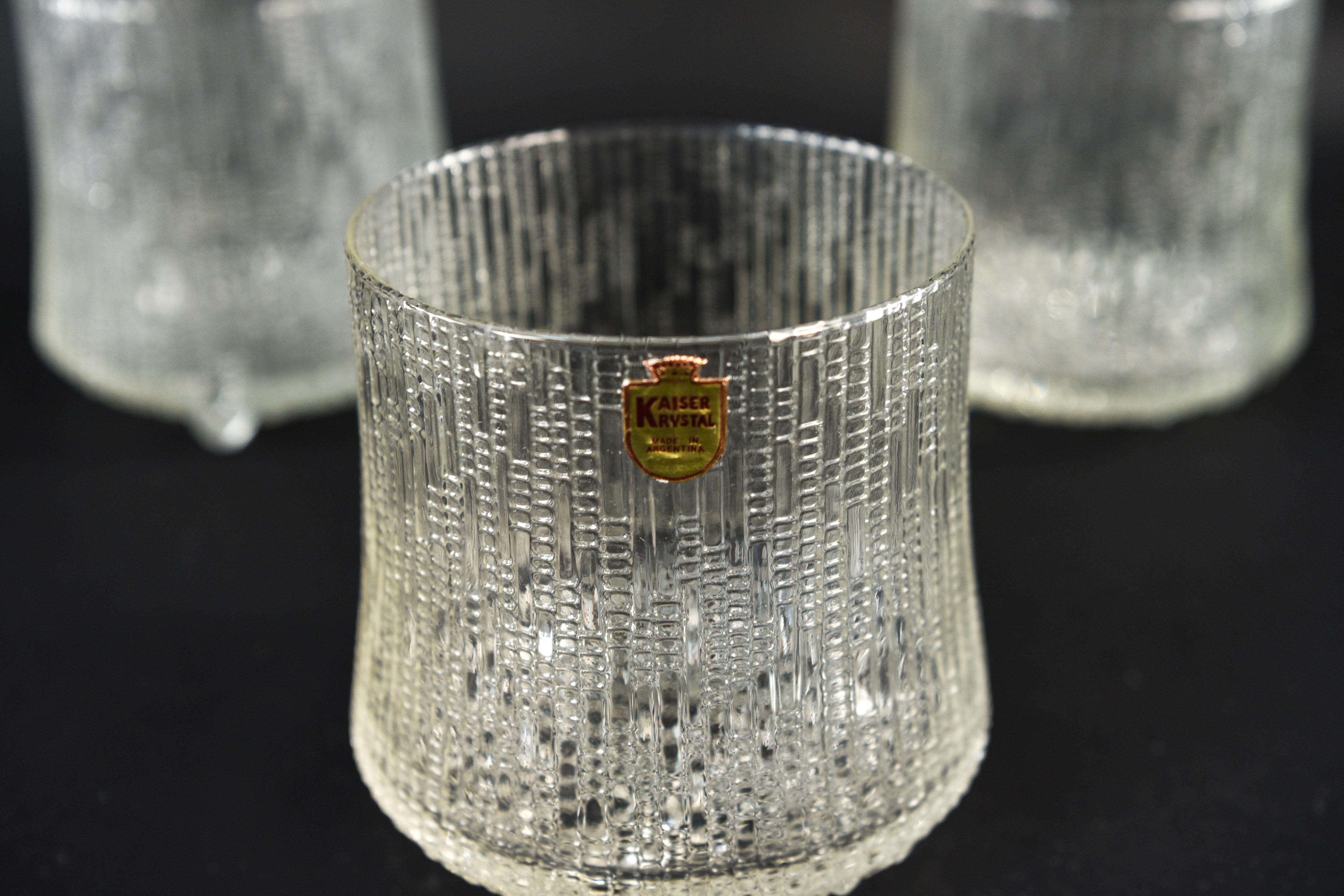 3 Midcentury German Ice Glass Bowls In Good Condition In Norwalk, CT