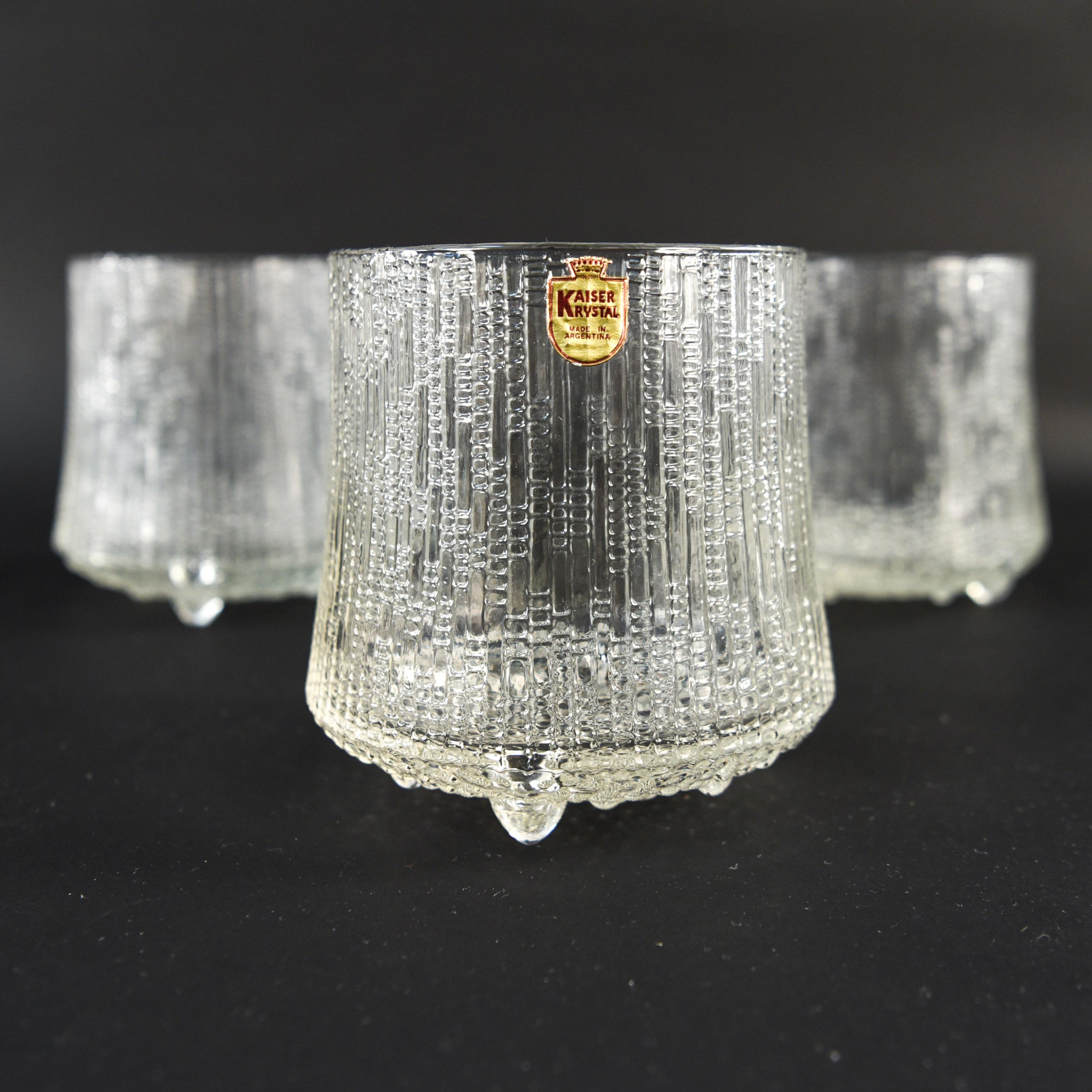 20th Century 3 Midcentury German Ice Glass Bowls