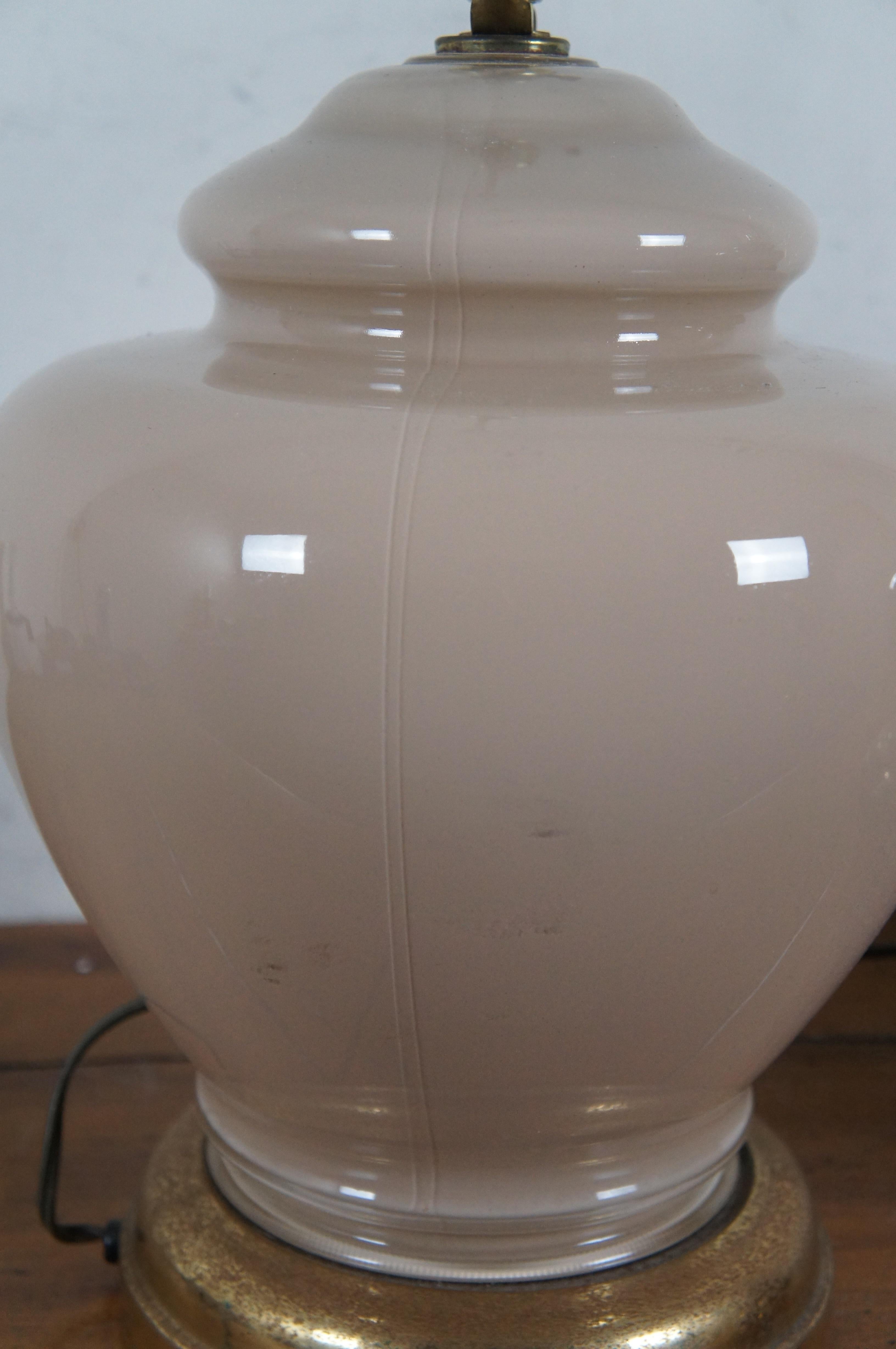 3 Lampes de table en verre beige de style Modernity Ginger Jar Urn 24