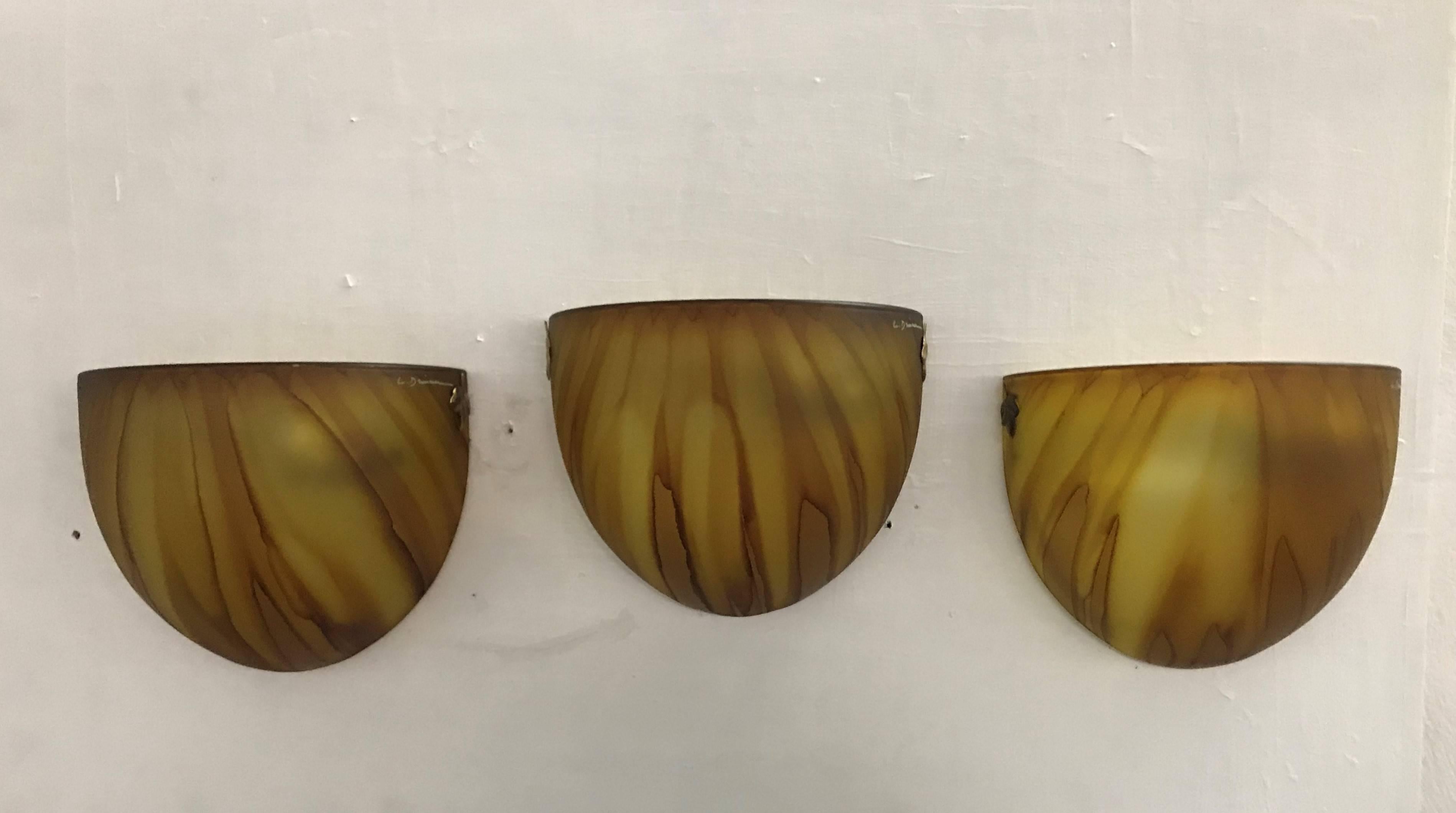 Three Mid-Century Modern Sconces by Louis Drimmer, France, circa 1970 In Good Condition For Sale In Merida, Yucatan