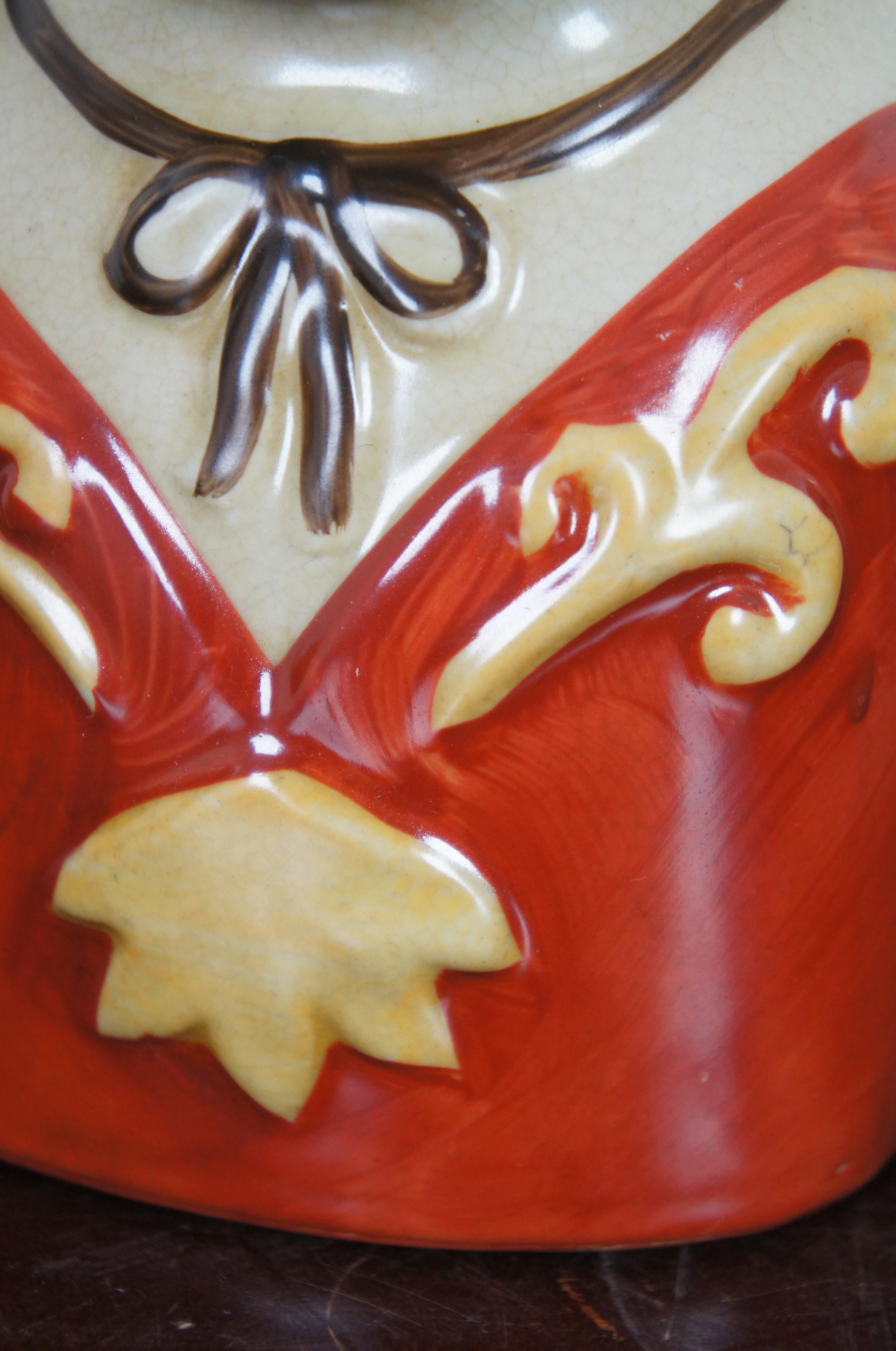 3 Midcentury Scandinavian Folk Art Ceramic Tudor Bust Vases Gemma Taccogna 5