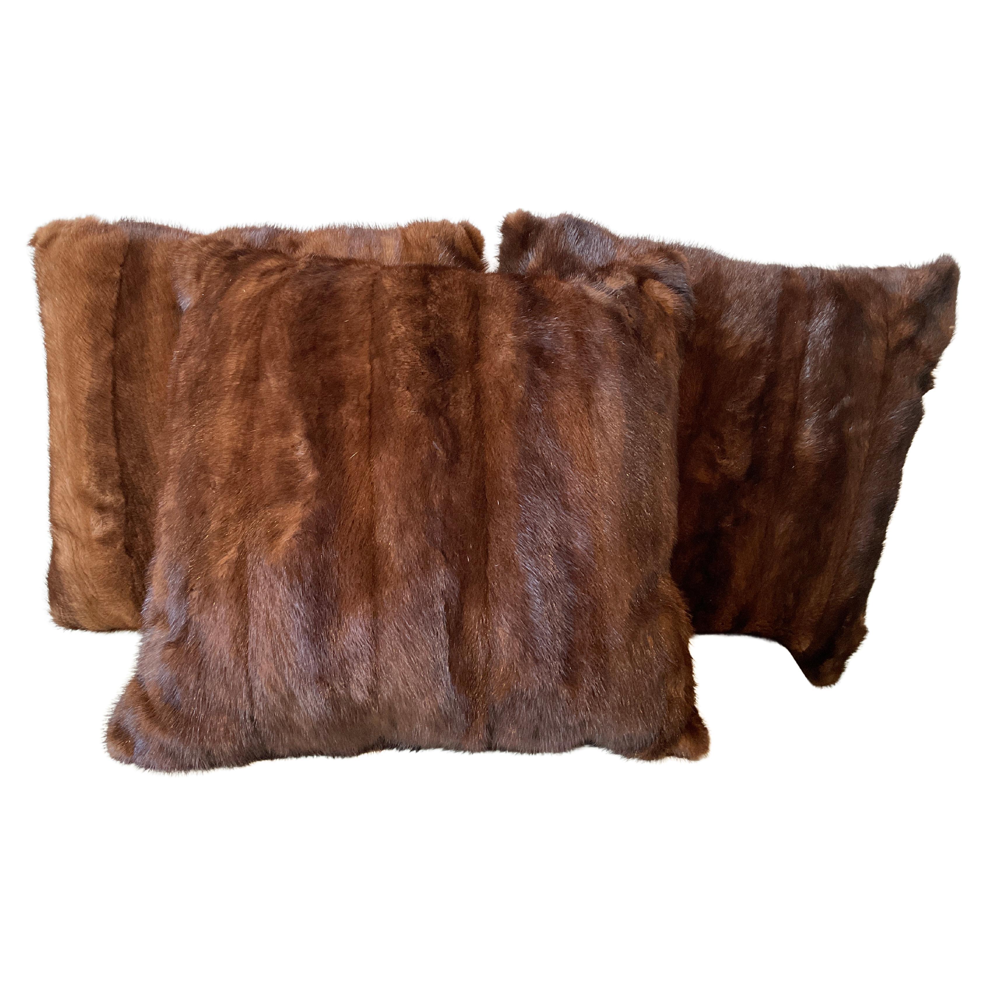 3 Mink Pillows For Sale