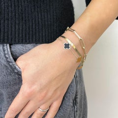 3 mm Herringbone Classic Snake Silk 7 Inch Bracelet 14K Yellow Gold