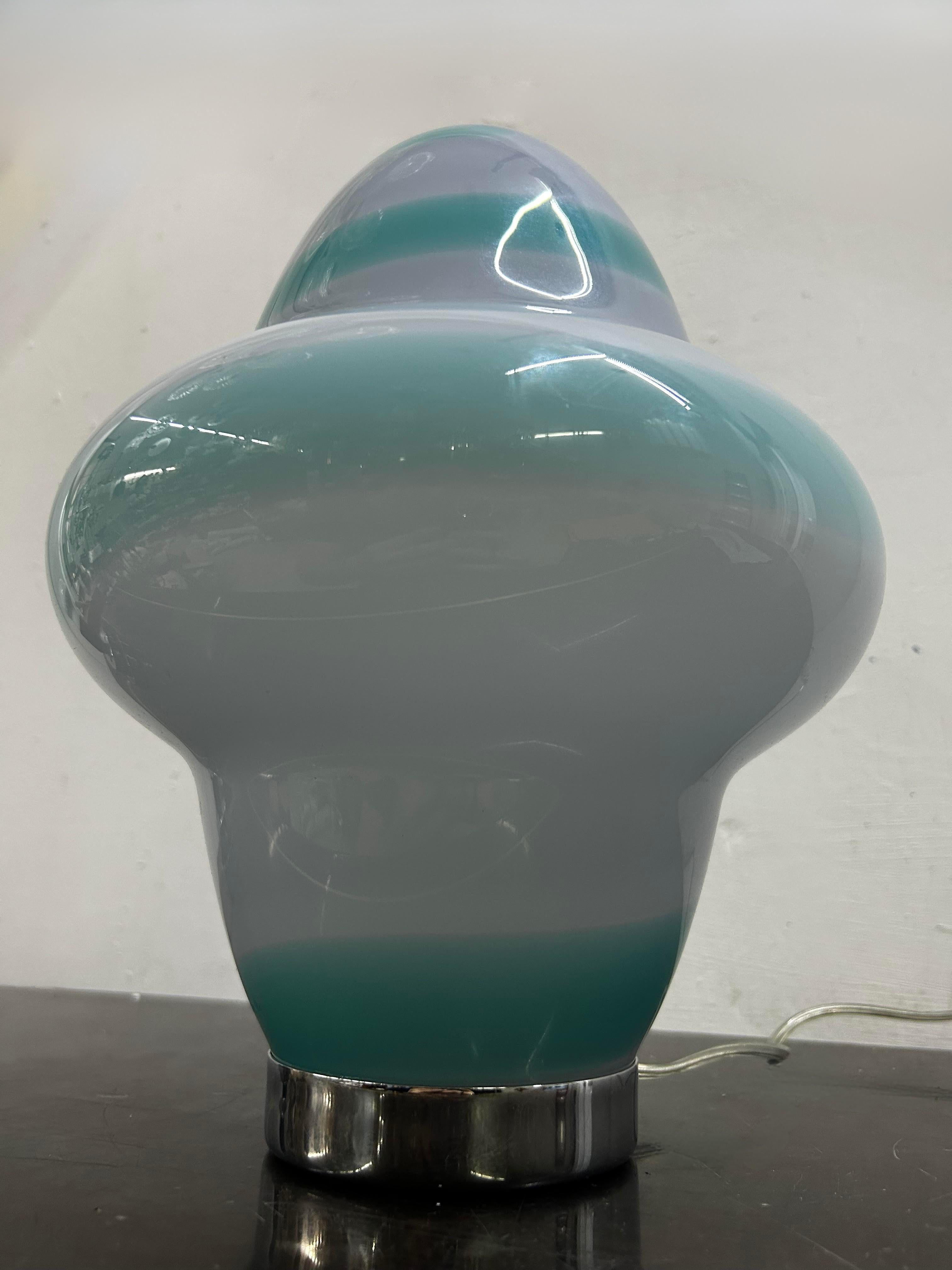 Fin du 20e siècle Deux lampes de bureau modernes de Murano par Ettore Sottsass pour Venini, signées vers 1994 en vente