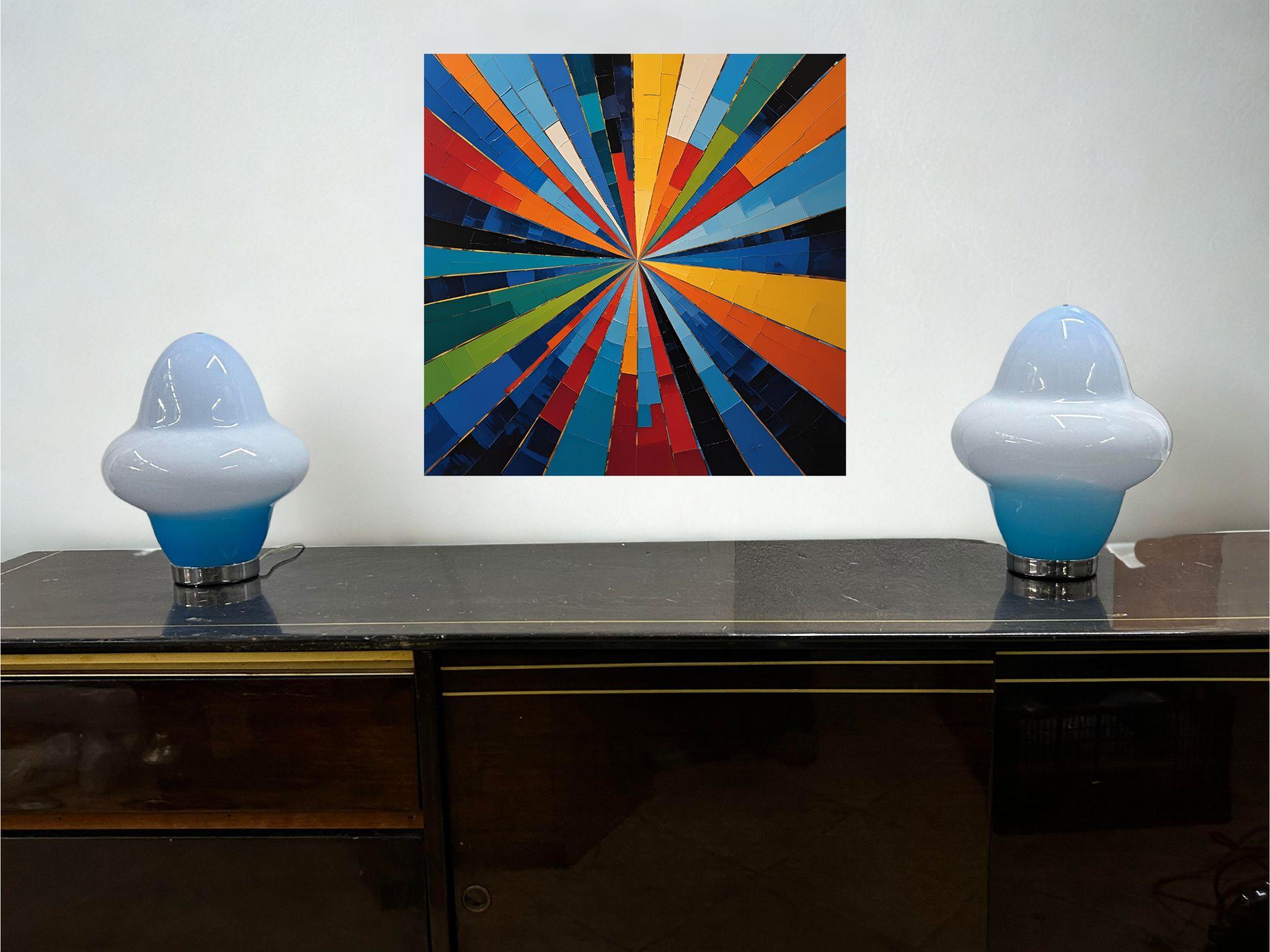 3 lampes de table modernes de Murano par Ettore Sottsass pour Venini, signées vers 1994 en vente 2