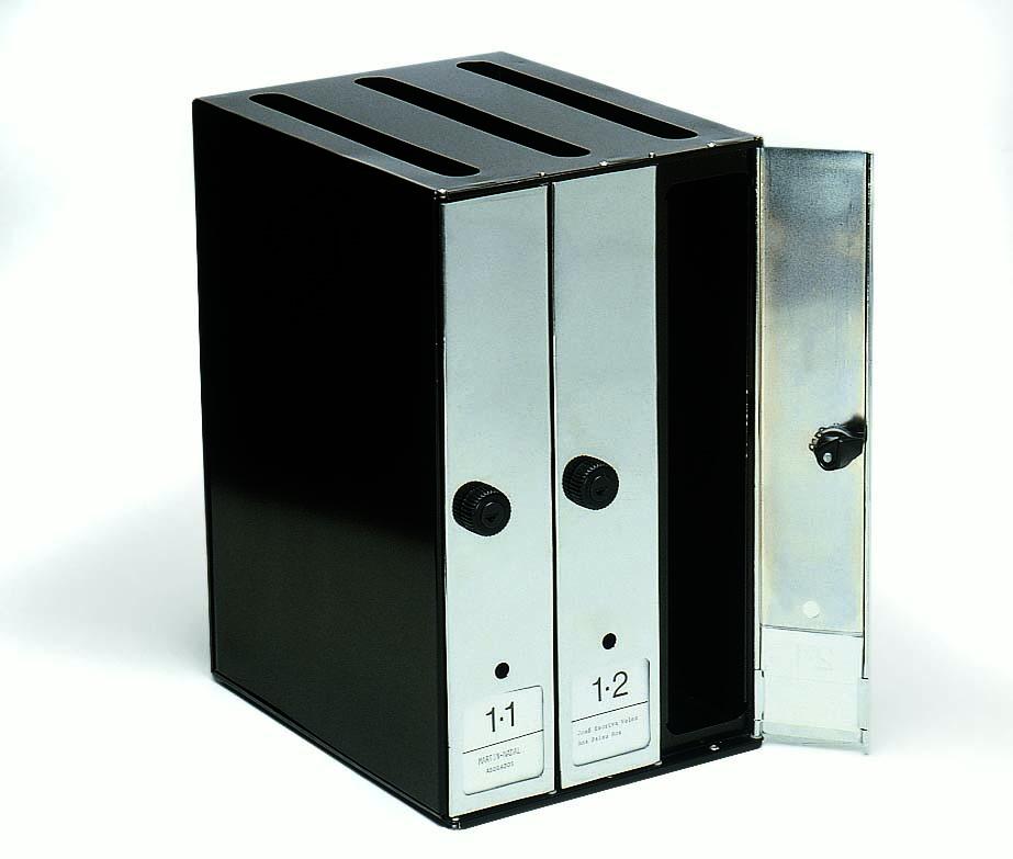 Modern 3 Modules Office & Residential Mail Box Stainless Steel Polished For Sale