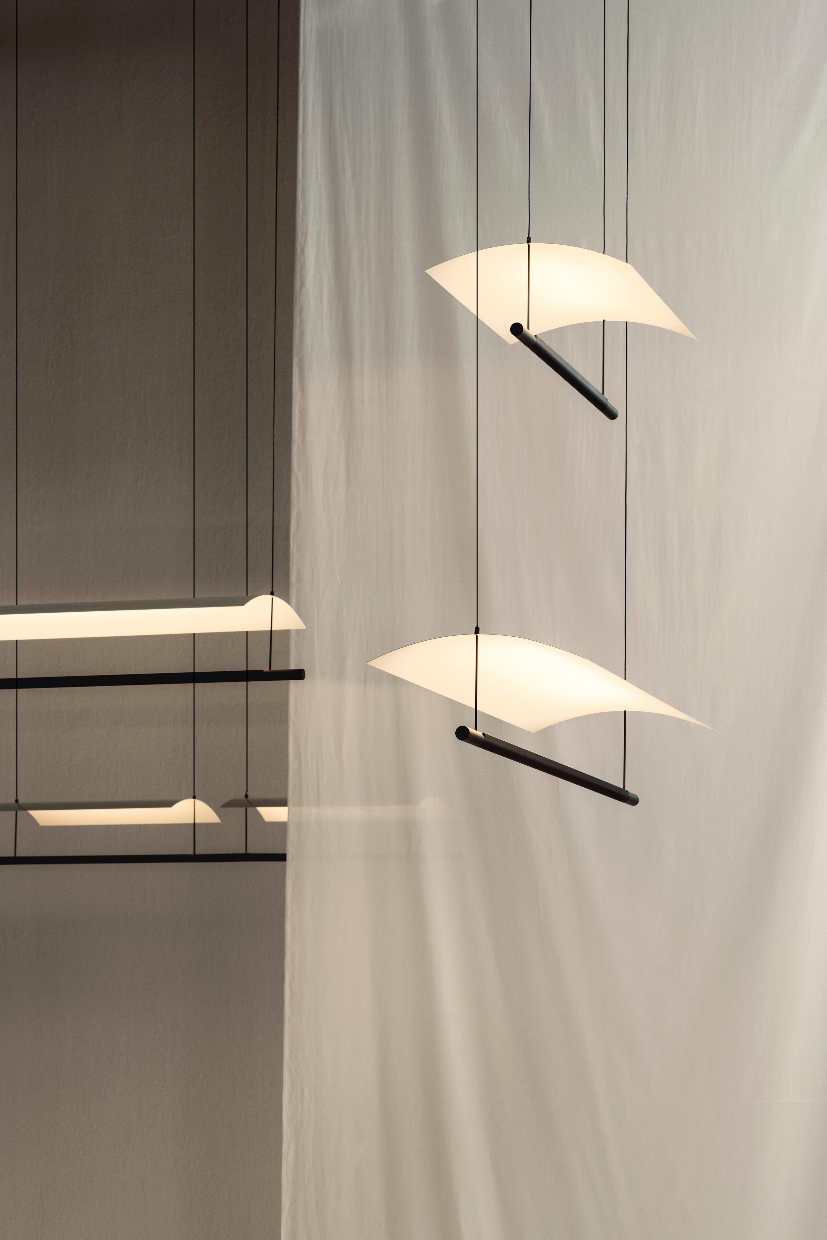 Sistema Lámina 85 Sculptural Contemporary Art Pendant Lamp by Antoni Arola For Sale 2