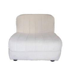 3 Modules Sofa in Beige Wool Boucle Designed by Tito Agnoli, Italy, 1970.