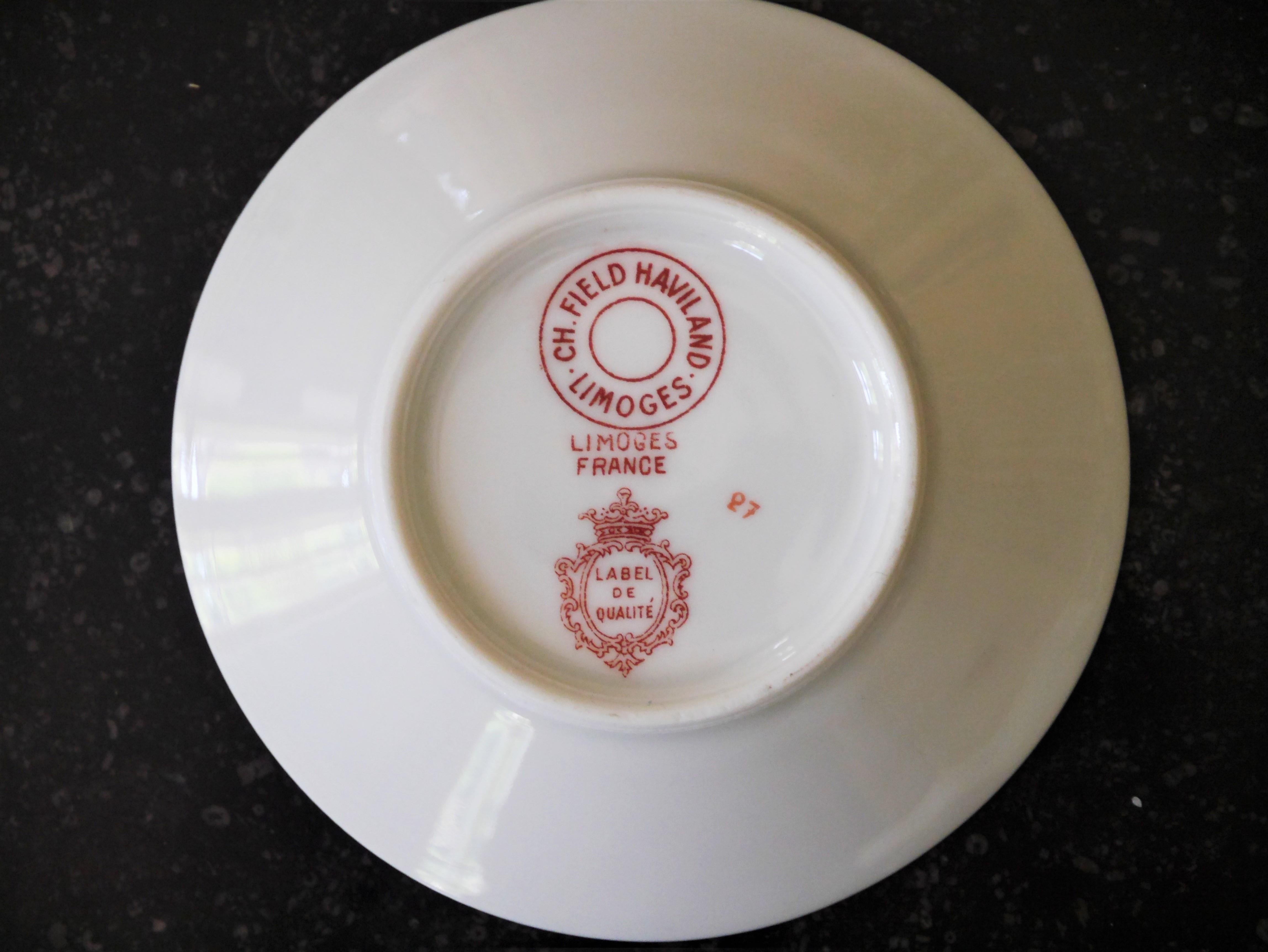 Louis XVI 3 Moka or Espresso Cups by Haviland, Made in France For Sale