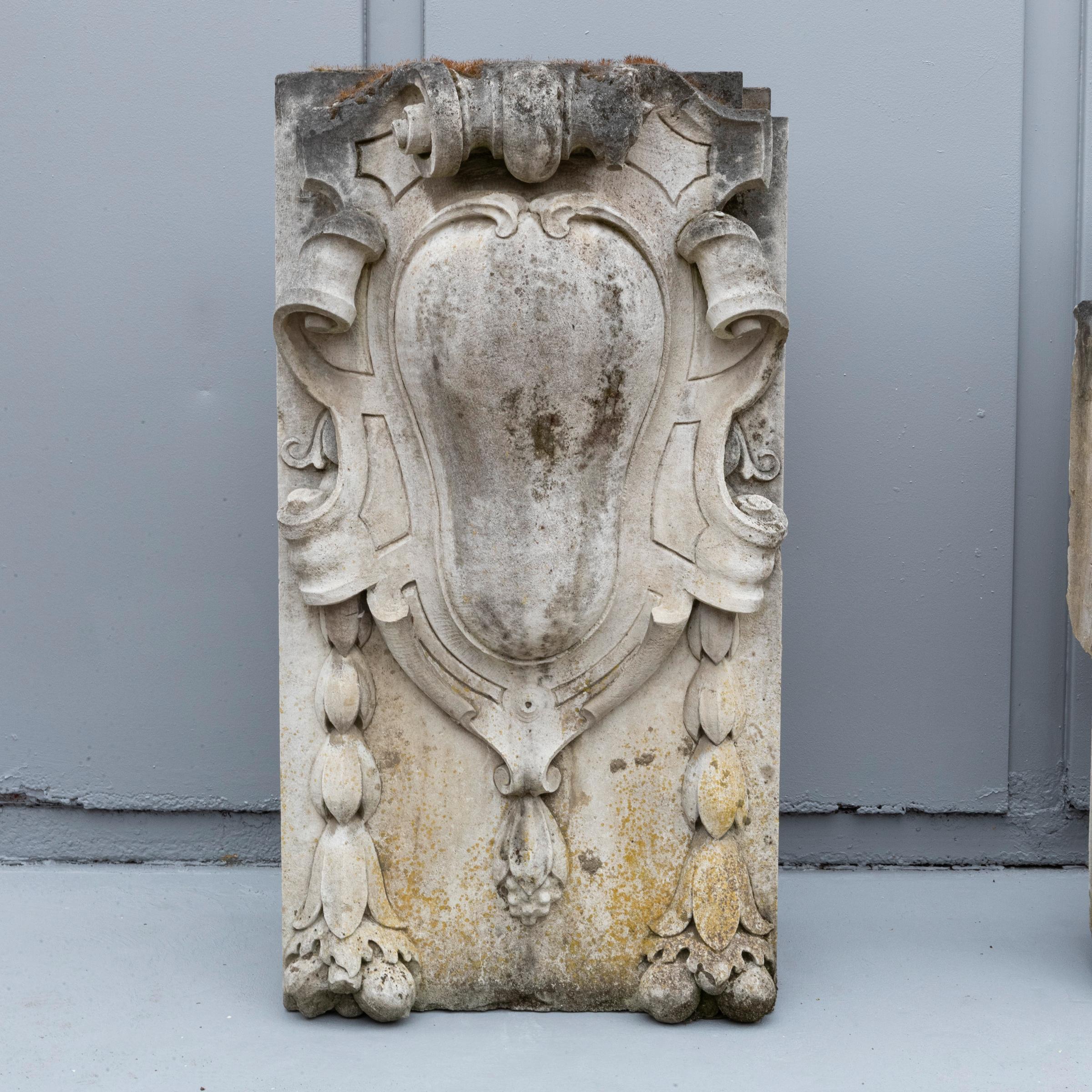 3 Monumental Antique Carved Keystones  London Building Facade For Sale 4