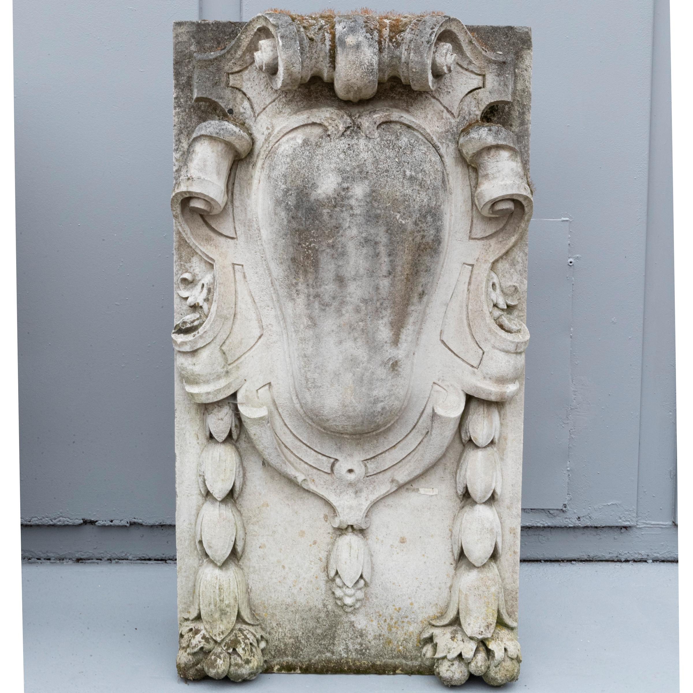 3 Monumental Antique Carved Keystones  London Building Facade For Sale 5