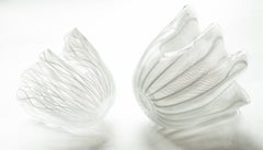 3 Murano Handkerchief Vases Bowls from Murano, Venini, Italy