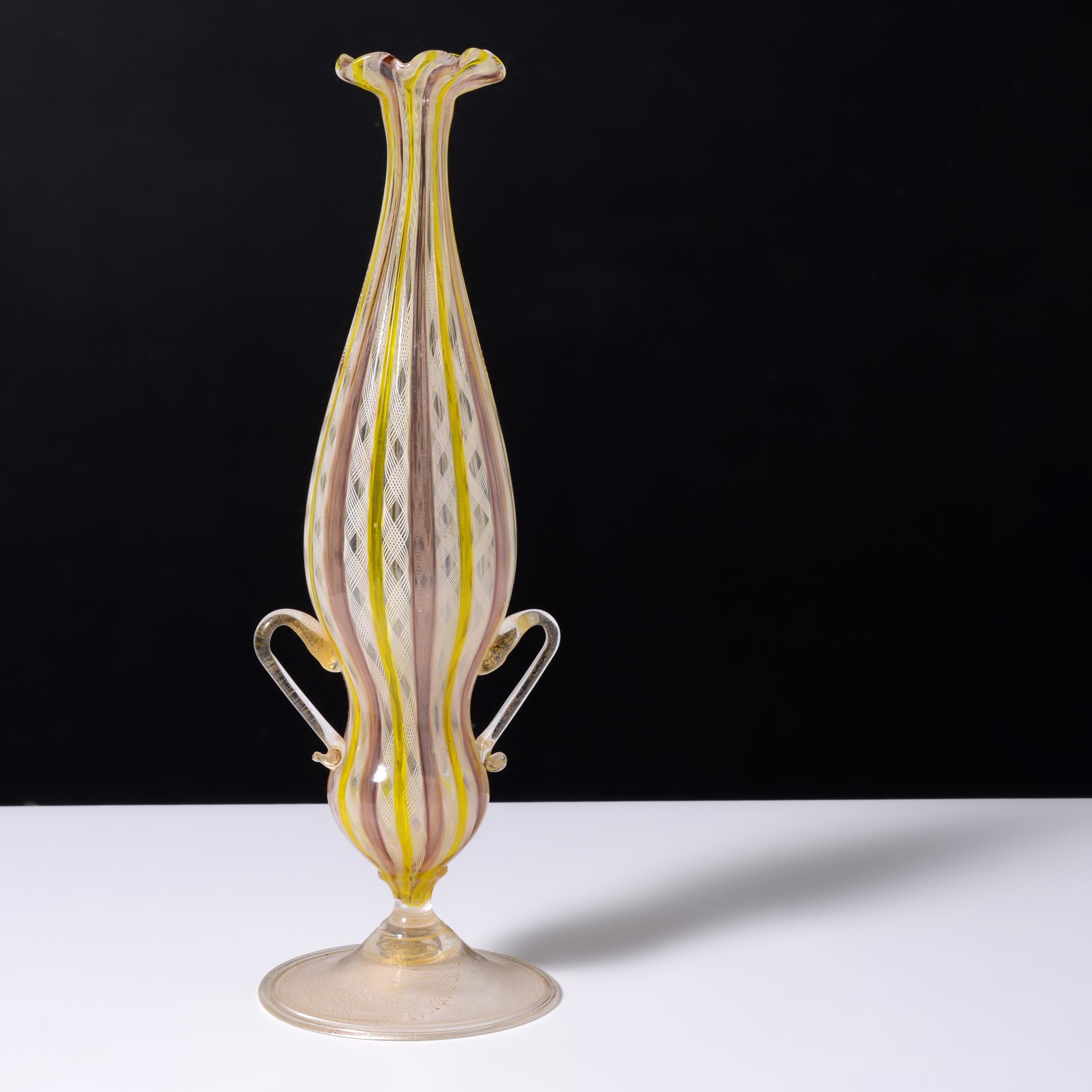 3 vasi di Murano; Fratelli Toso, Collezione Leslie Pina in vendita 6