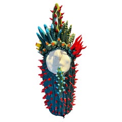 Cactus People, set of 3, Nature, desert flower, ceramic centerpiece, Italy