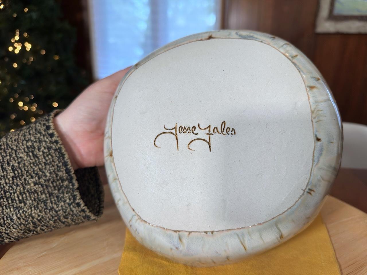 3 bols gigognes (Aspen Bark Collectional ceramics), grès émaux brillants crème en vente 1