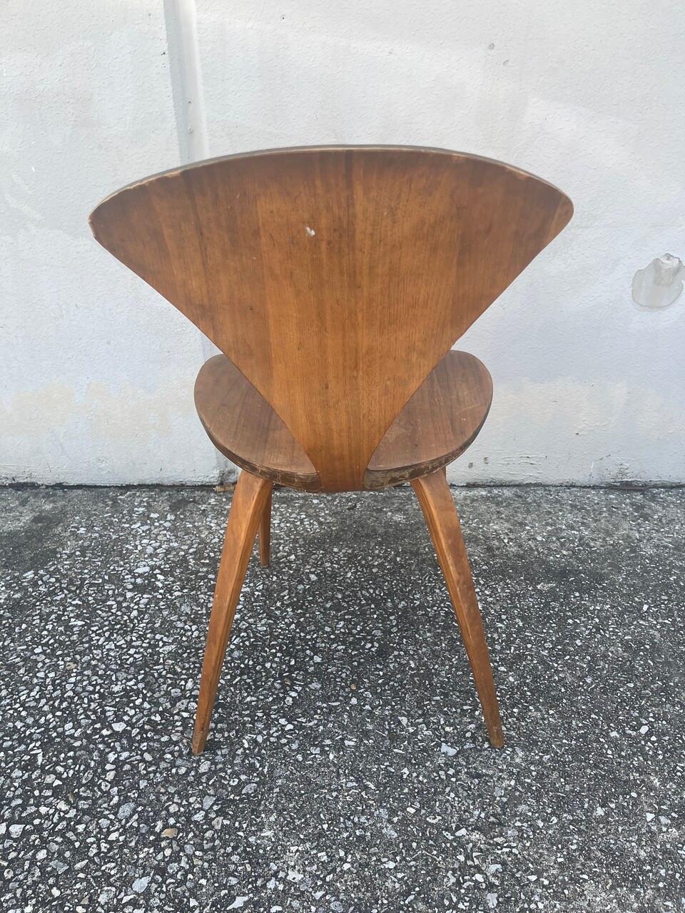 3 Norman Cherner Plycraft Bentwood Side Chairs For Sale 5