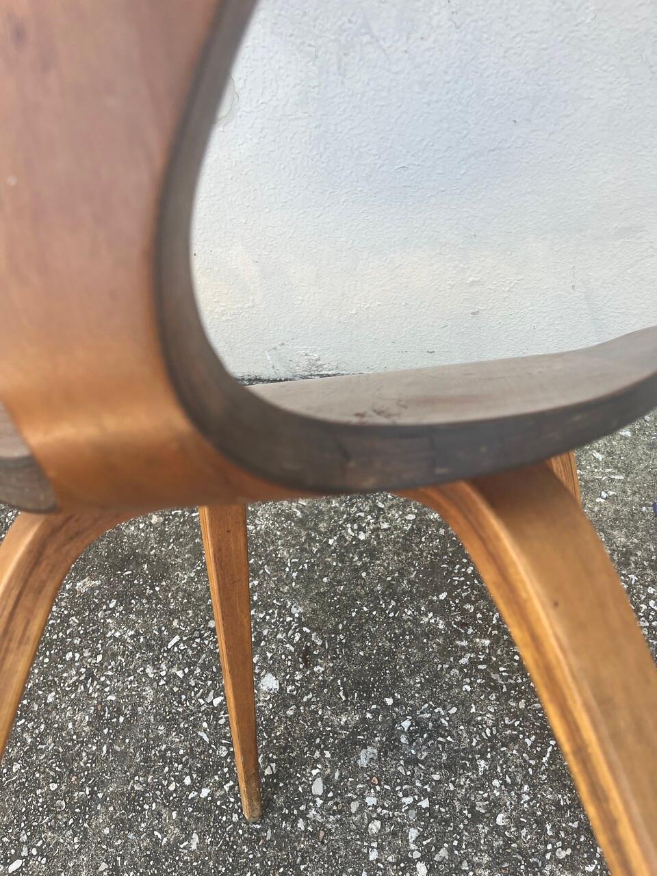 Veneer 3 Norman Cherner Plycraft Bentwood Side Chairs For Sale