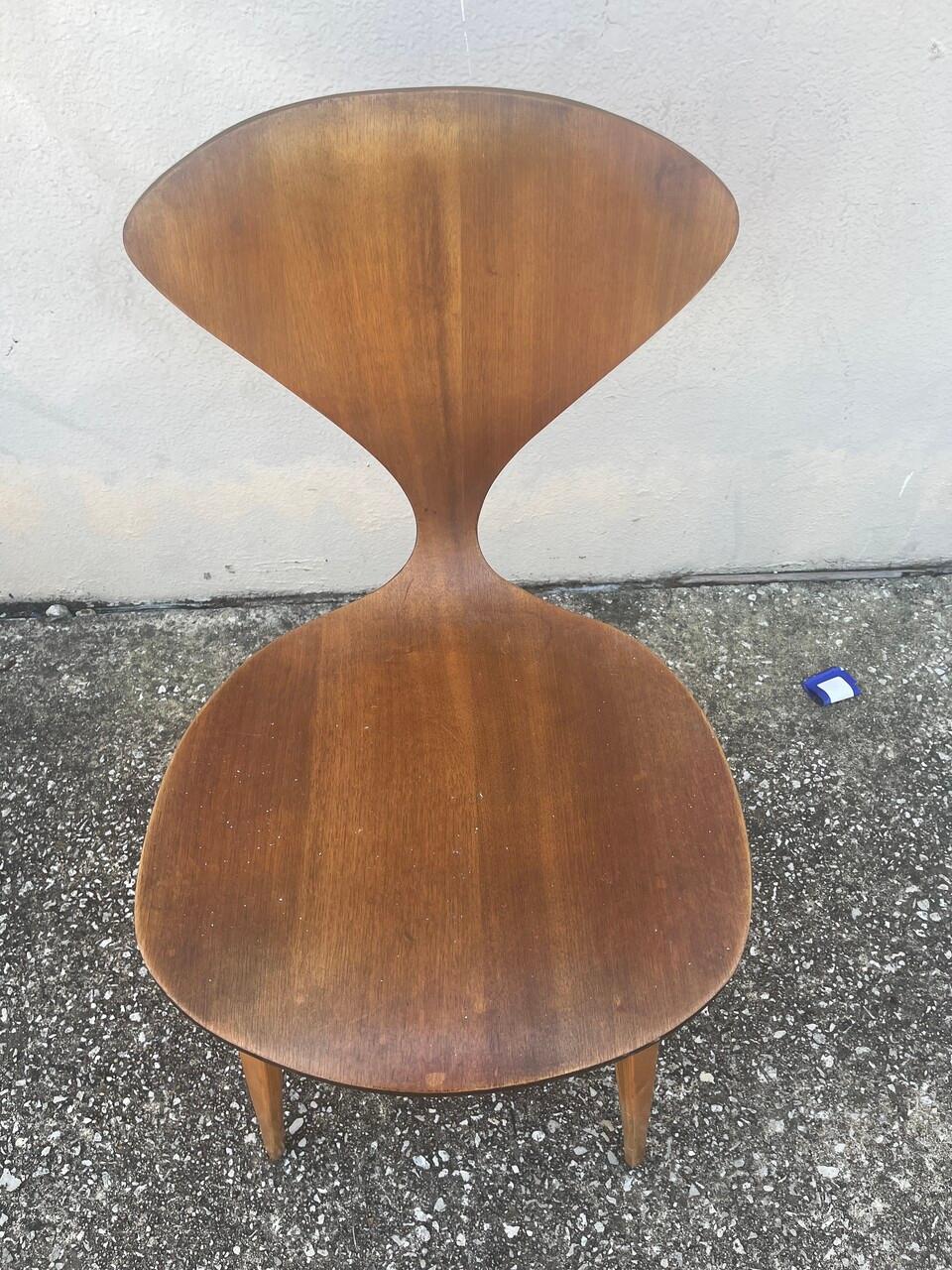 20th Century 3 Norman Cherner Plycraft Bentwood Side Chairs For Sale