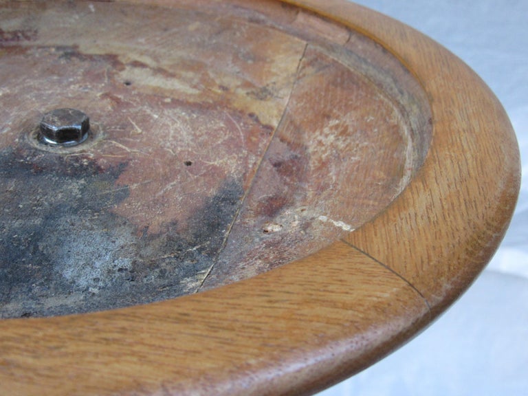 3 Oak and Wrought Iron Bar Stools Palm Springs California, 1960s at 1stDibs