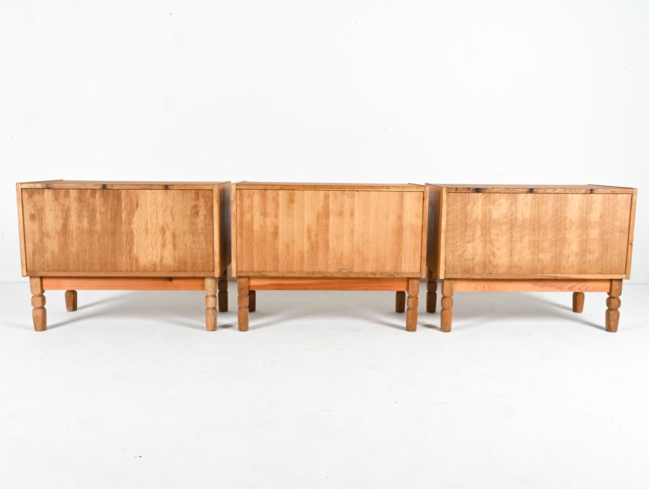 (3) Henning Kjaernulf Danish Mid-Century Oak Chests For Sale 4