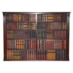 Vintage 3 OF 3 FULLY RESTORED RARE EXTRA LARGE 127X190CM FAUX BOOK LIBRARY WALL PANELs