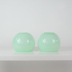 3 Opaline Glass Lampshades, 1930s