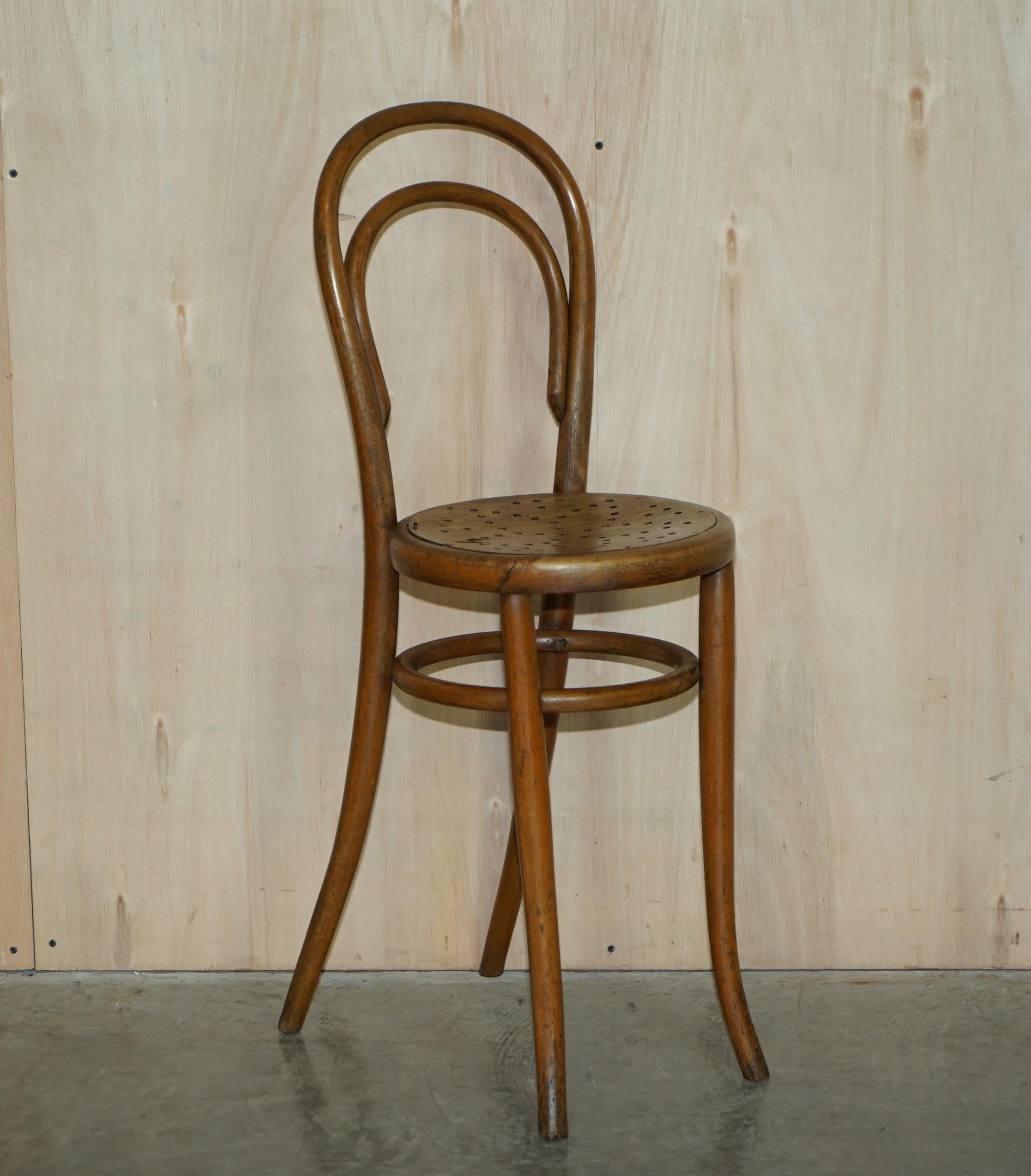 3 Original circa 1920 Mundus Vienna Austria Bentwood High Back Kitchen Chairs For Sale 5