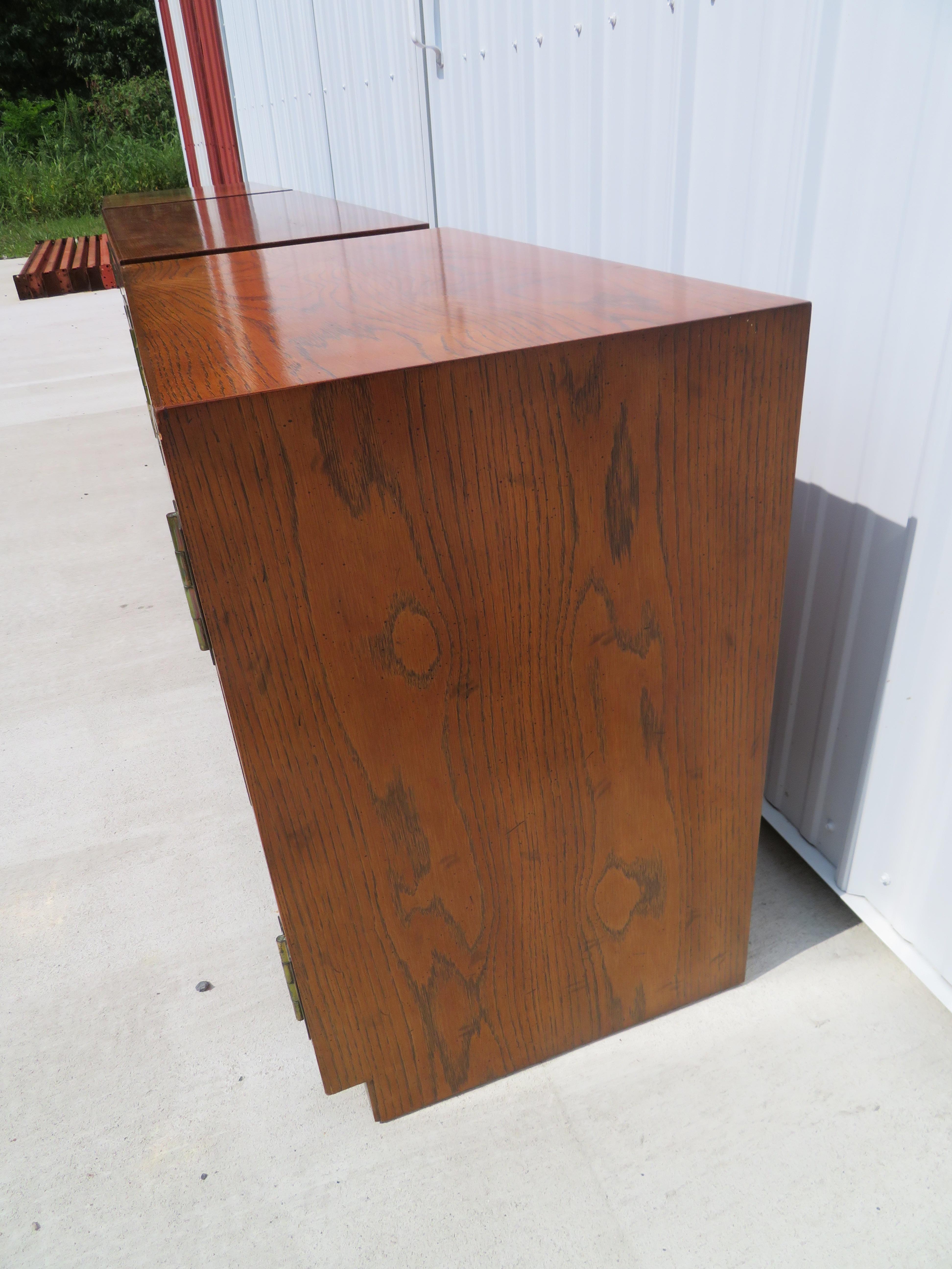 3 Outstanding Henredon Campaign Chest Cabinet Credenza Mid-Century Modern 6