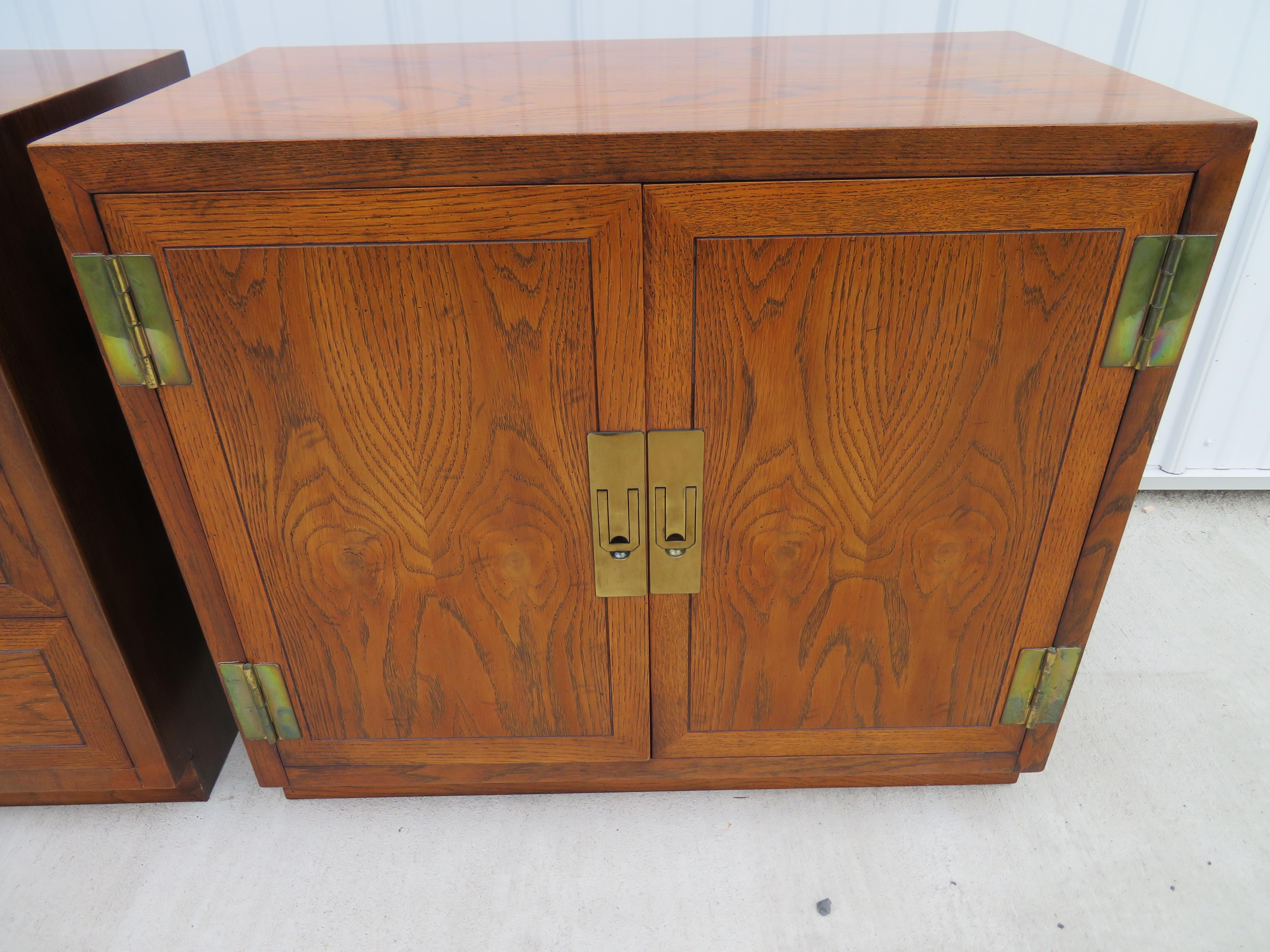 Late 20th Century 3 Outstanding Henredon Campaign Chest Cabinet Credenza Mid-Century Modern