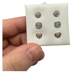 Lot de 3 : Boucles d'oreilles diamant en or 10kt - 0.25ctw IJ I Dia, 3 paires