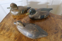 3 Painted and Carved Decoy Ducks  These are good 19th Century Decoys