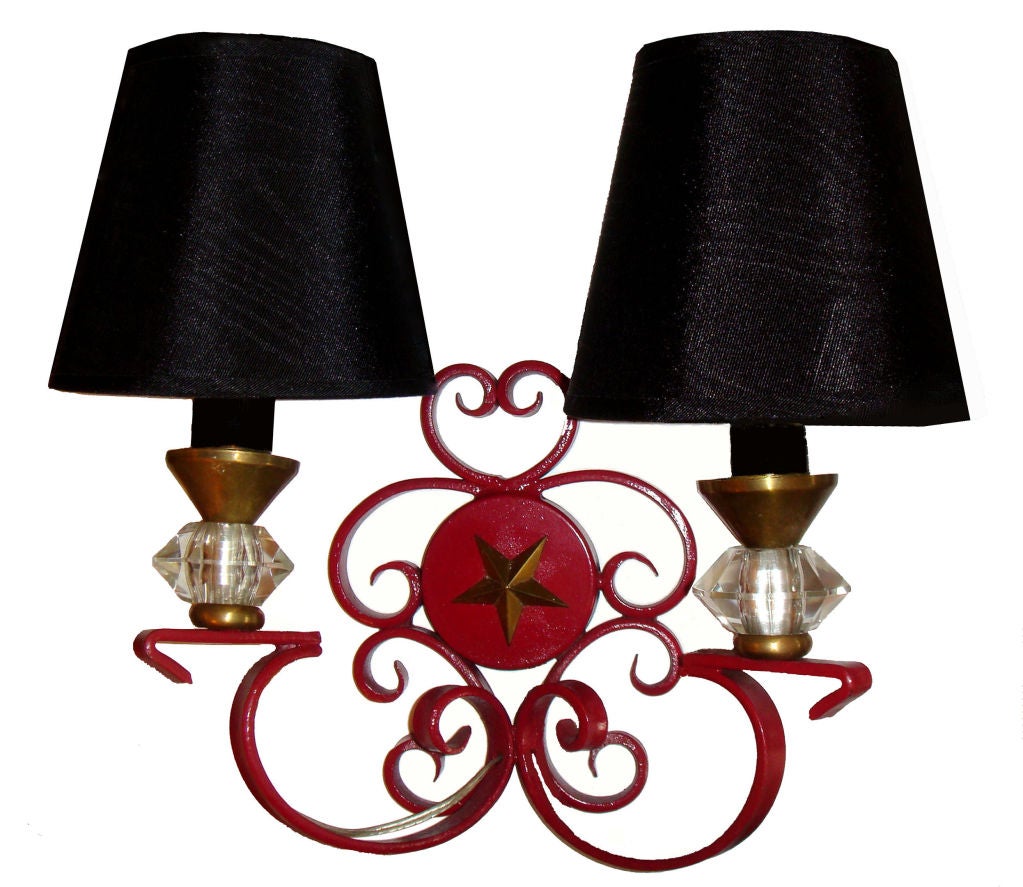 Hollywood Regency 3 Pairs Available of Arbus Pair of Sconces, Priced by Pair For Sale