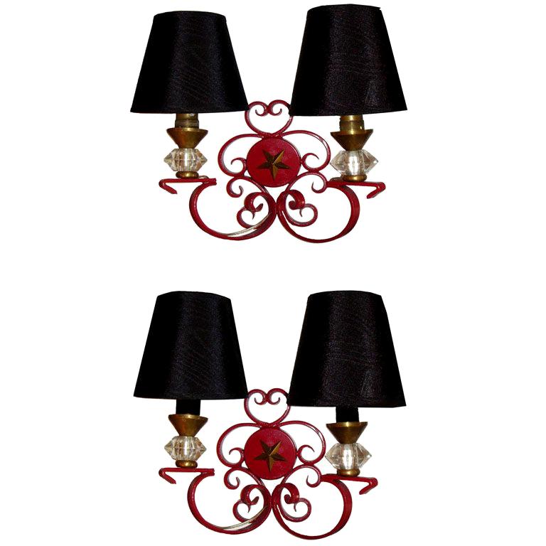 3 Pairs Available of Arbus Pair of Sconces, Priced by Pair